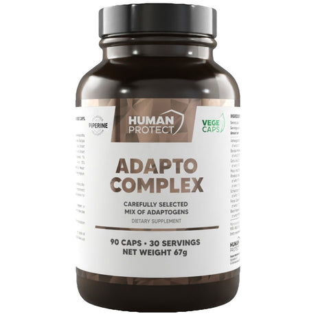 Adapto Complex | Adaptogenic Matrix with Ashwagandha, Bacopa, Rhodiola, Ginseng - 90 капсули - Feel You