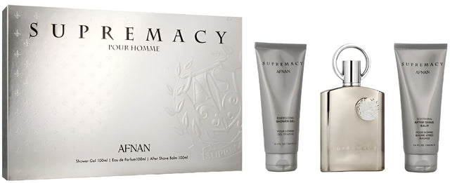 Afnan - Supremacy Silver Gift set EDP 100 ml, shower gel 100 ml and aftershave balm 100 ml - 100ml - Feel You