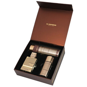 Al Haramain - Amber Oud Gold Edition Extreme Dárková sada Extrait de Parfum 75 ml, Extrait de Parfum 30 ml a deospray 200 ml - 75ml - Feel You