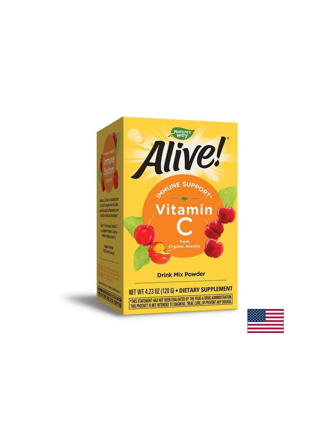 Alive! Fruit Source Vitamin C / Алайв! Витамин С от плодове (пудра) 120 g Nature’s Way - Feel You