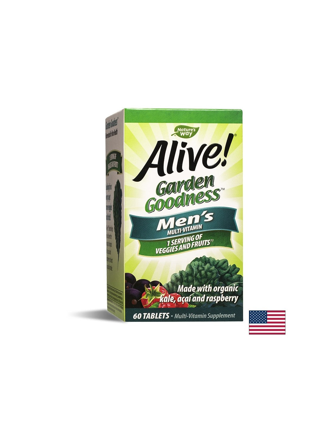 Alive! Garden Goodness™ Men`s Multi-Vitamin/ Алайв! Мултивитамини за мъже х 60 таблетки Nature’s Way - Feel You