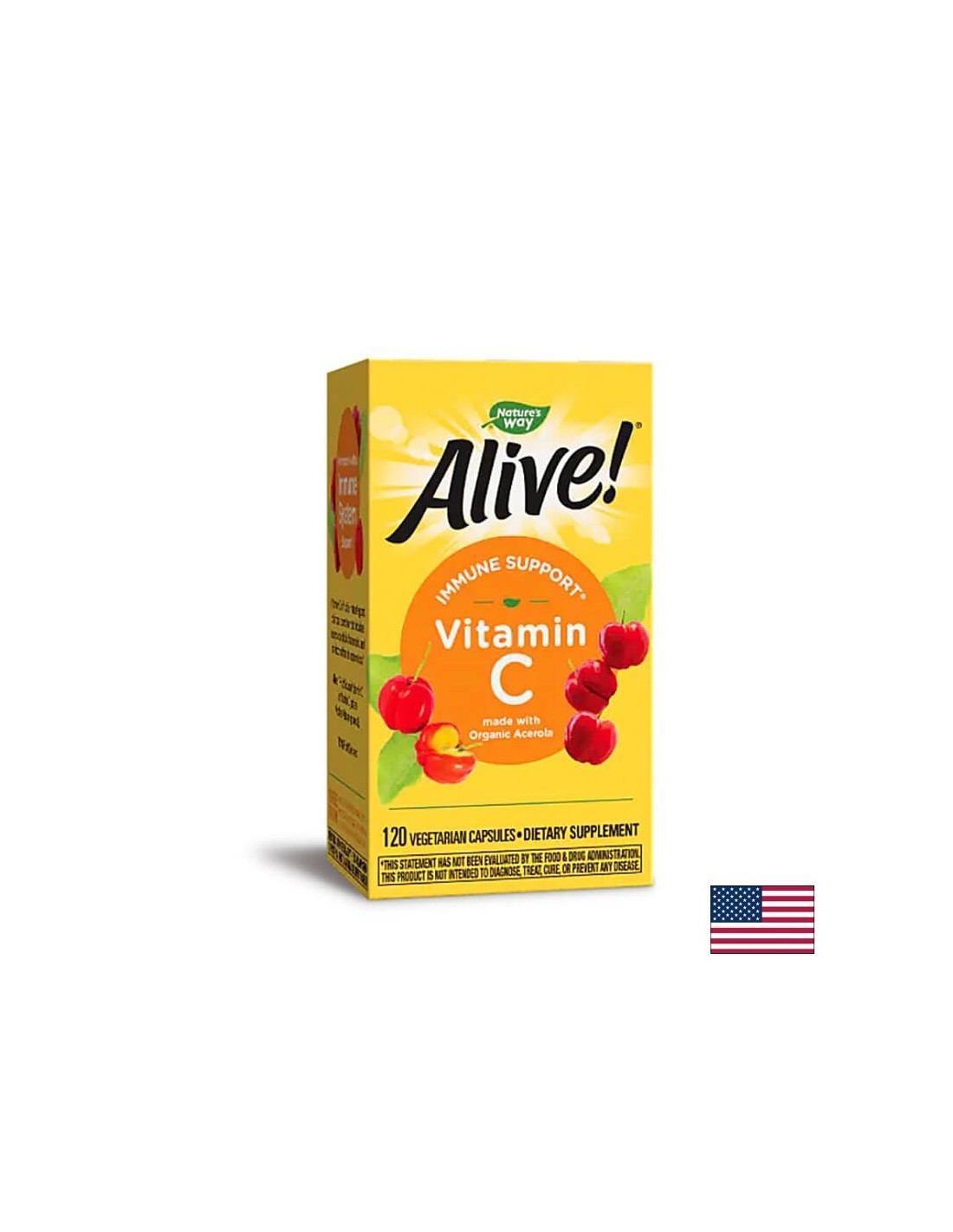 Alive! Vitamin C / Алайв! Витамин С (oт ацерола органик), 120 капсули Nature’s Way - Feel You