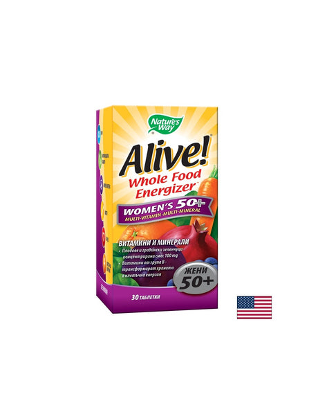 Alive! Women's 50+ / Алайв! Мултивитамини за жени 50+ x 30 таблетки Nature’s Way - Feel You