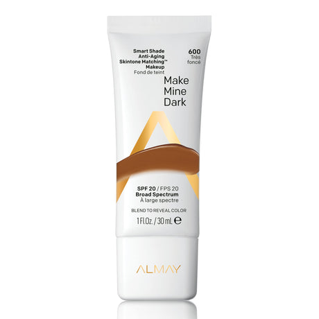 Almay, Smart Shade, Tone-matching, Liquid Foundation, 600, Make Mine Dark, 20 SPF, 30 ml - Feel You