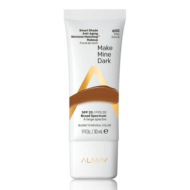 Almay, Smart Shade, Tone-matching, Liquid Foundation, 600, Make Mine Dark, 20 SPF, 30 ml - Feel You