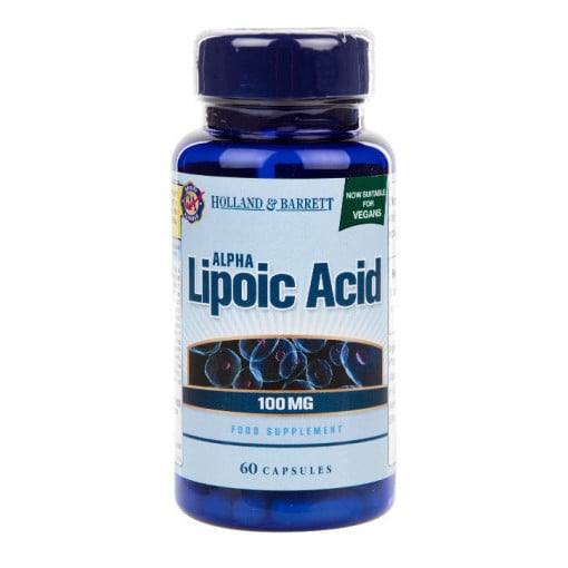 Алфа липоева киселина (Alpha Lipoic Acid) 100mg 60 капсули, H&B - Feel You