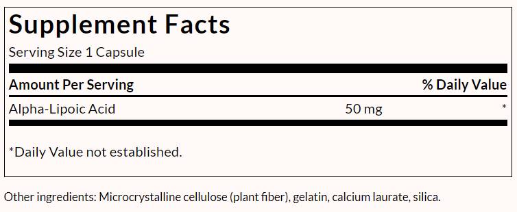 Alpha Lipoic Acid 50 mg - 120 капсули - Feel You