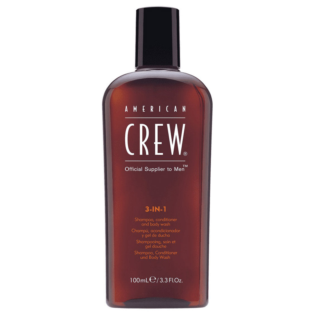 American Crew, Classic, Vegan, Hair Shampoo, Conditioner & Shower Gel 3-In-1, For Moisturizing, 100 ml - Feel You