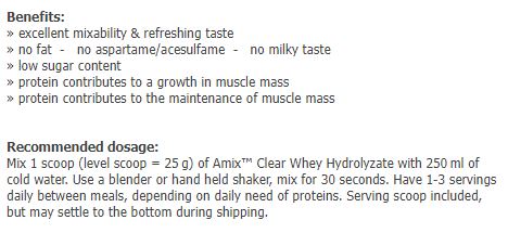AmixPro® Clear Whey Hydrolyzate - 1.000 kg - Feel You