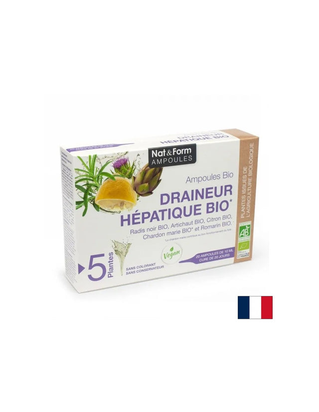 Черен дроб и жлъчка - Ampoile Draineur Hepatique, 20 ампули за пиене - Feel You