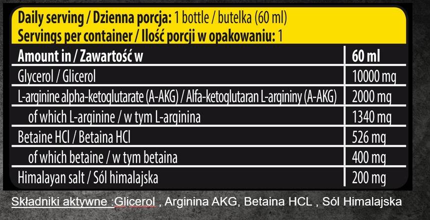 Anabolic On Stage Pump Shot | Stimulant-Free Glycerol & AAKG Mega Pump - 60 мл - Feel You