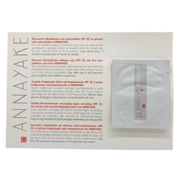 Annayake, Ultratime, Anti-Pollution, Cream, For Face, SPF 30, 1 ml *Sample - Feel You