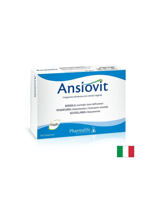 Пасифлора + Златен корен + Скутелария – При стрес и напрежение, Ansiovit, 30 таблетки - Feel You