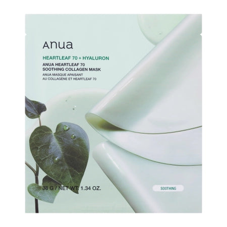 Anua - Heartleaf 70 Soothing Collagen Mask - Soothing Sheet mask with Collagen - 38g - Feel You