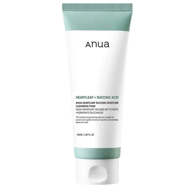 Anua - Heartleaf Succinic Moisture Cleansing Foam, 150ml - Feel You