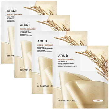 Anua - Rice 70 Glow Collagen Mask Set - 38.0g - Feel You
