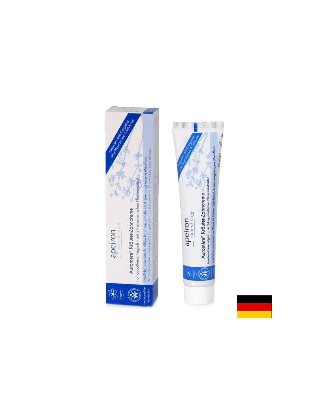 Apeiron Auromère® Kräuter-Zahncreme blue Ayurveda - Билкова паста за зъби (съвместима с хомеопатия), 75 ml - Feel You