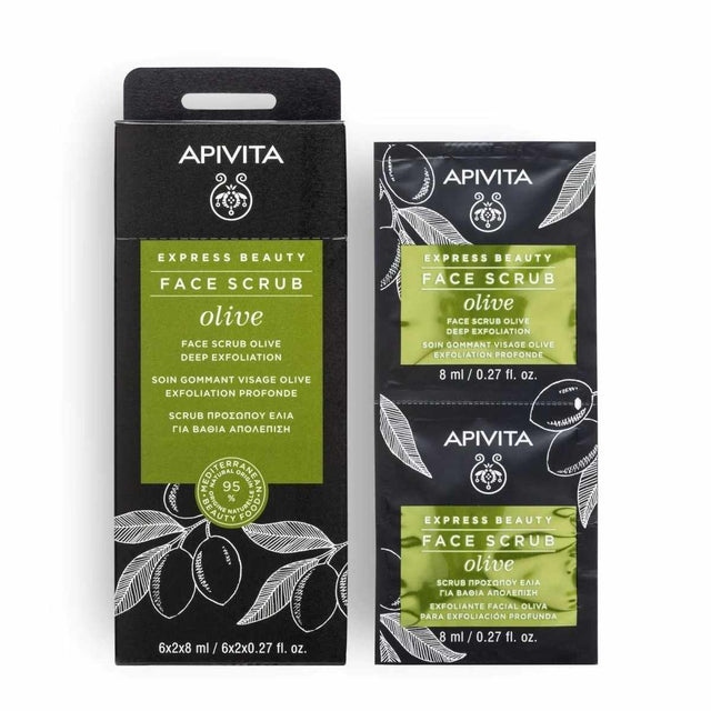 Apivita, Olive, Exfoliating & Purifying, Scrub Mask, For Face, 2 pcs, 8 ml - Feel You
