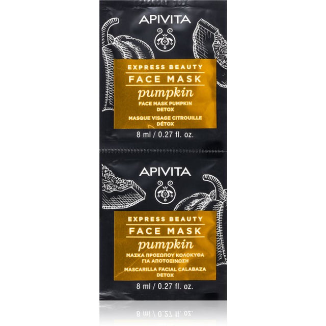 Apivita, Pumpkin, Detoxifying & Purifying, Clay Mask, 6 pcs, 8 ml - Feel You