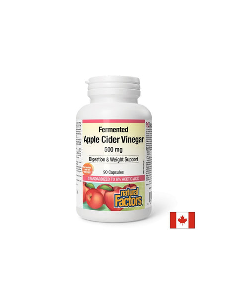 Apple Cider Vinegar/ Ябълков оцет 500 mg х 90 капсули Natural Factors - Feel You