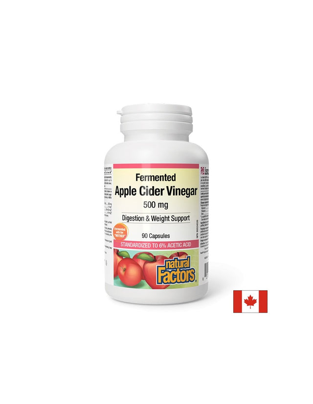 Apple Cider Vinegar/ Ябълков оцет 500 mg х 90 капсули Natural Factors - Feel You