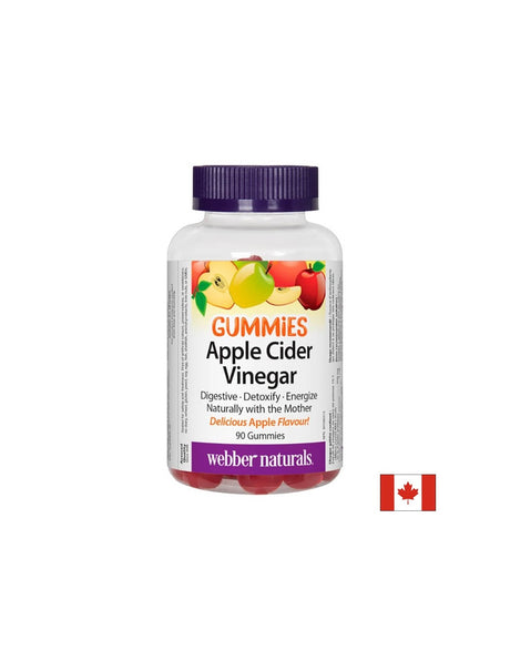 Apple Cider Vinegar Gummies - Ябълков оцет гъмис - Антиоксидантна защита и бърз метаболизъм, 90 желирани таблетки Webber Naturals - Feel You