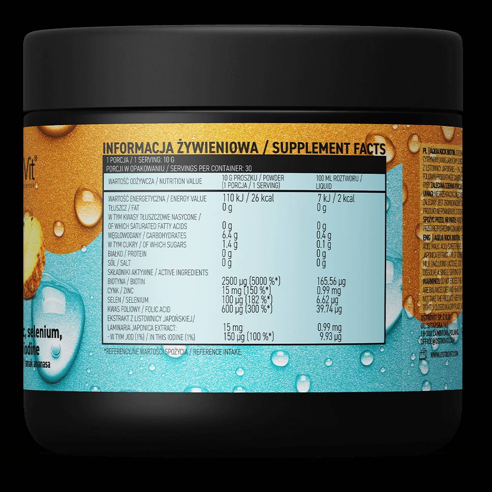 Aqua Kick / Advanced Hydration with Biotin, Zinc, Selenium - 300 грама - Feel You