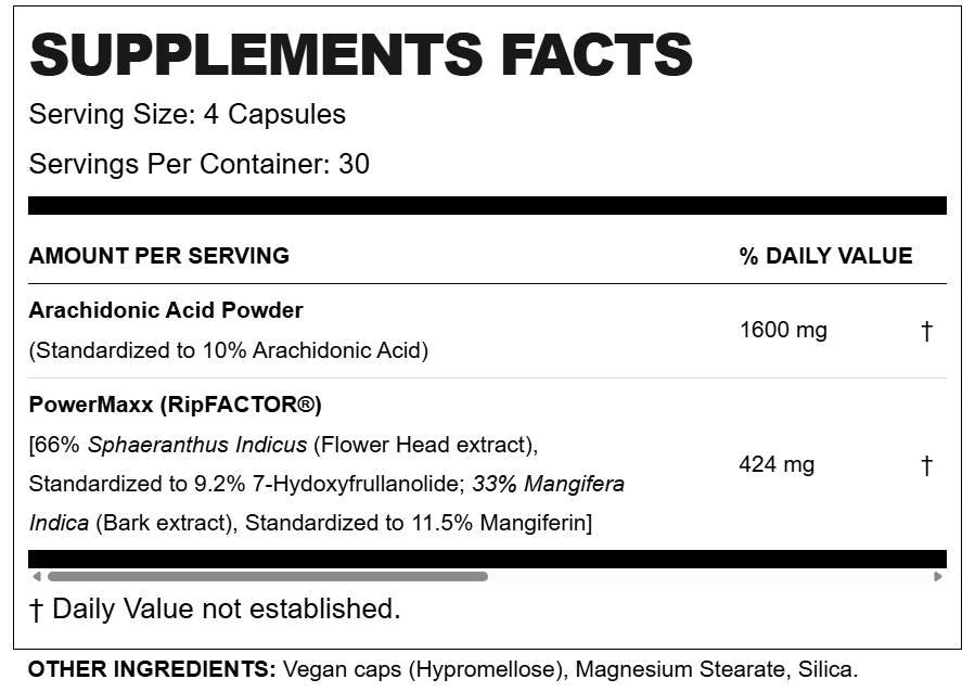 Arachidonic Acid+ 1600 mg - 120 капсули - Feel You