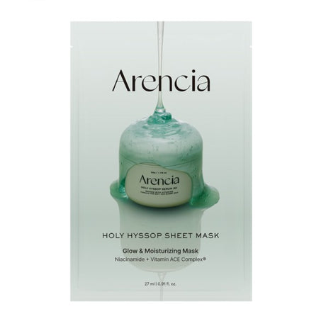 Arencia - Holy Hyssop Sheet Mask, 27ml, 5ea - Feel You