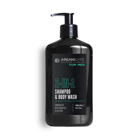 Arganicare, Men, Cleansing, Hydrating & Revitalising, Fresh, Body Wash, Body & Hair, 400 ml - Feel You