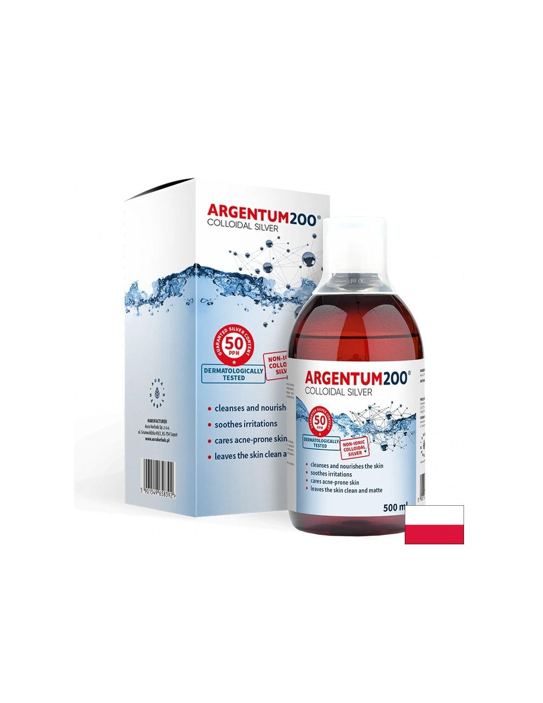 Колоидно сребро Argentum200® - 50ppm, 500 ml - Feel You