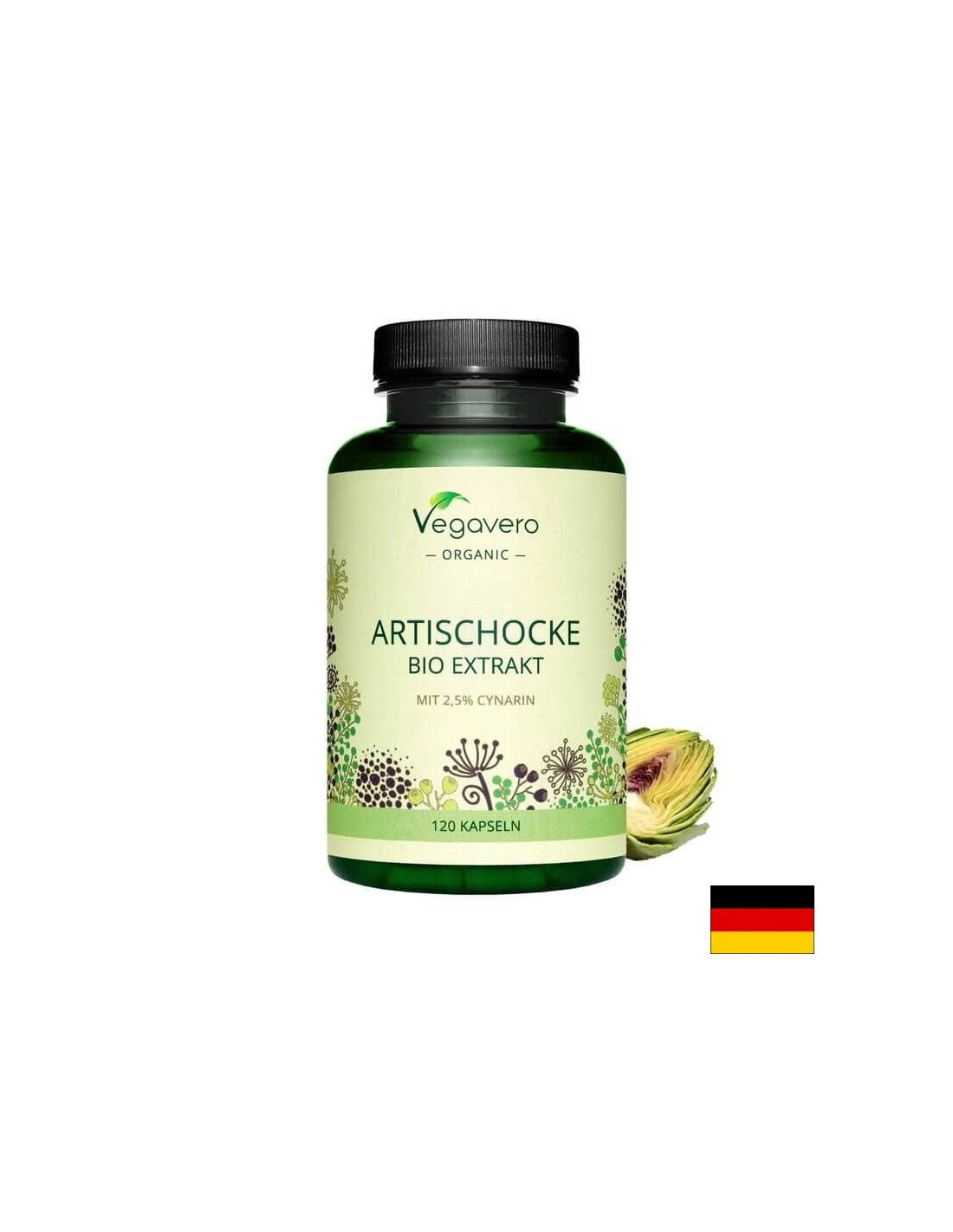 Artischocke Bio Extrakt/ БИО Артишок екстракт, 120 капсули, 100% Vegan Vegavero - Feel You