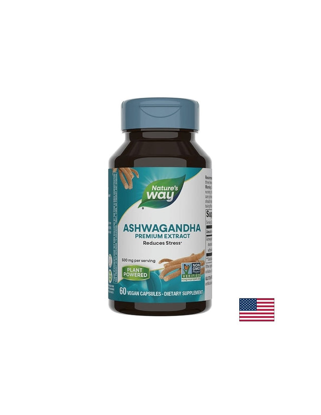 Ashwagandha/ Ашваганда 500 mg х 60 капсули Nature’s Way - Feel You
