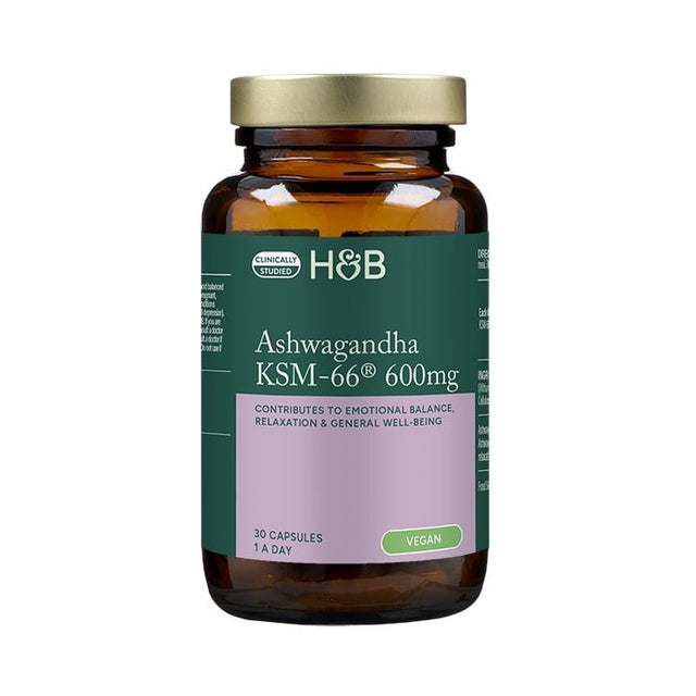 Ашваганда екстракт от корен (Ashwagandha KSM-66) 600mg 30 капсули, H&B - Feel You