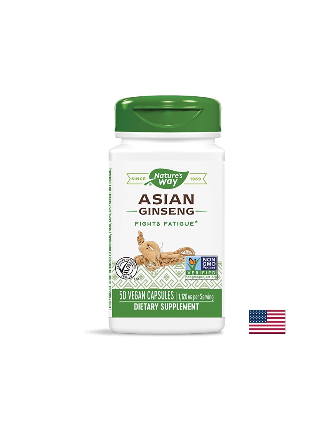 Asian Ginseng/ Женшен азиатски 560 mg х 50 капсули Nature’s Way - Feel You
