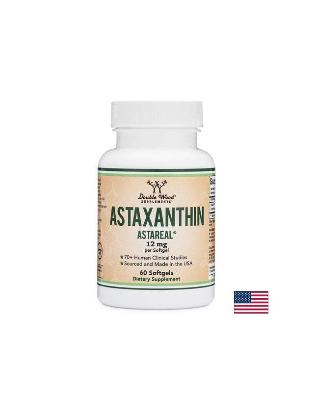 Антиоксидант - Астаксантин (Astaxanthin Astareal), 12 mg х 60 софтгел капсули Double Wood - Feel You