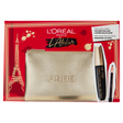 Atelier Kit Set L'Oreal Paris: Volume Million Lashes, Volumizing & Lengthening, Mascara, Black, 8.9 ml + Paradise, Kajal Eye Pencil, 1.2 g + Textile Makeup Bag, Gold - Feel You