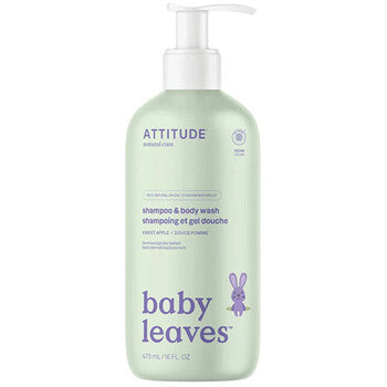Attitude - Baby Leaves Shampoo (Apple) - Kids body wash and shampoo - 473ml - Feel You