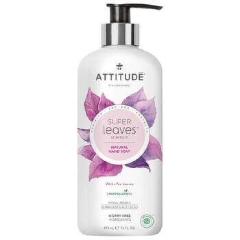 Attitude - Přírodní mýdlo na ruce Super Leaves s detoxikačním účinkem - čajové listy 473 ml - Feel You