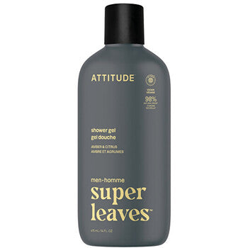 Attitude - Super Leaves Amber & Citrus Shower Gel - Pánský sprchový gel - 415ml - Feel You