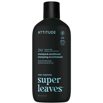 Attitude - Super Leaves Eucalyptus & Sage Shampoo & Conditioner - men 2 in 1 - 415ml - Feel You