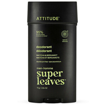 Attitude - Super Leaves Matcha & Bergamot Deodorant - natural men's deodorant - 75.0g - Feel You