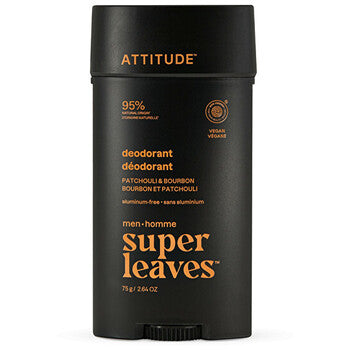 Attitude - Super Leaves Patchouli & Bourbon Deodorant - Přírodní pánský deodorant - 75.0g - Feel You