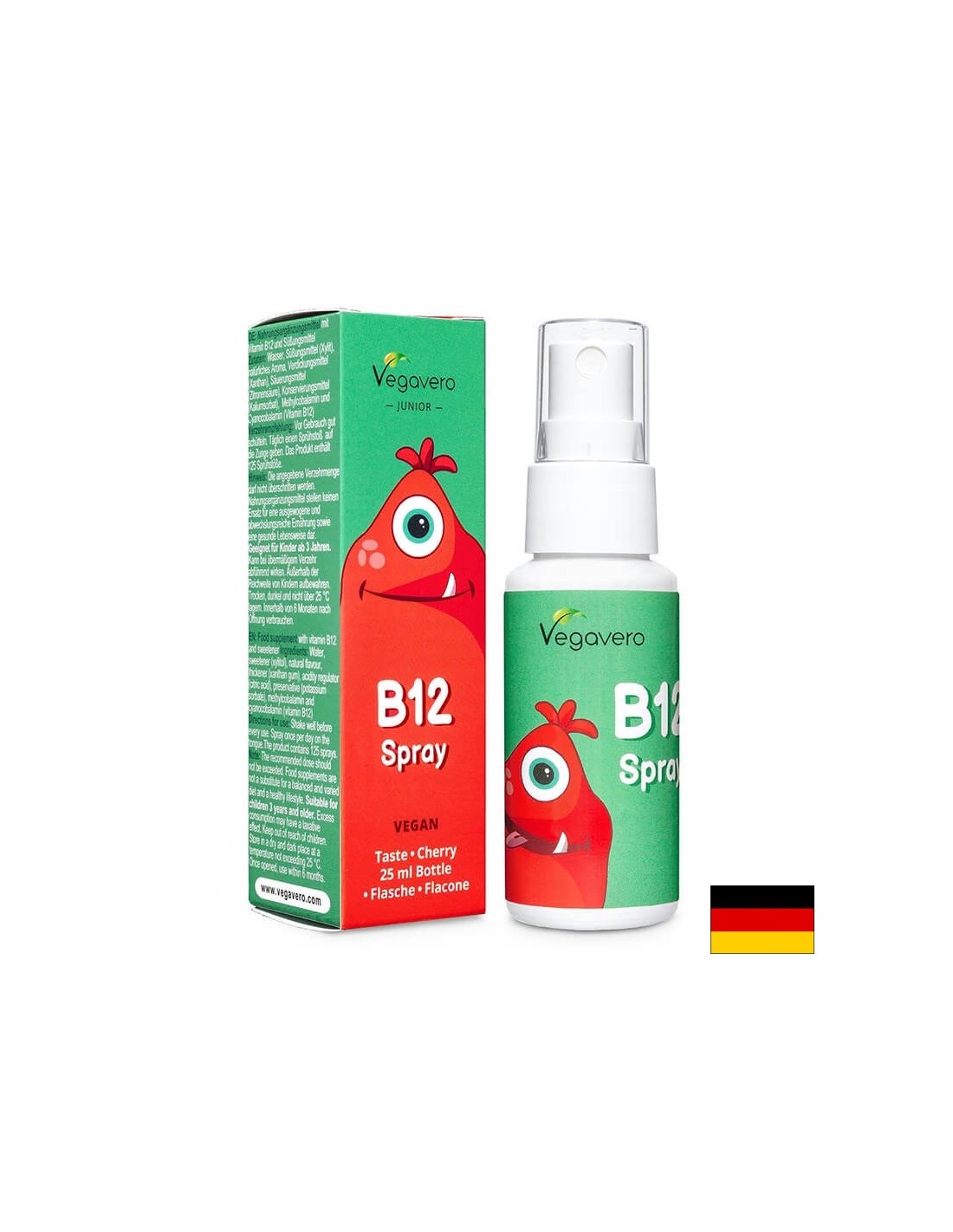 B12 Spray Junior - Витамин В12 за деца, Спрей за уста, 25 ml, 120 дози Vegavero - Feel You