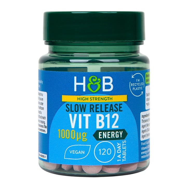 Витамин B12 (Vitamin B12) 1000ug 120 таблетки със забавено освобождаване, H&B - Feel You