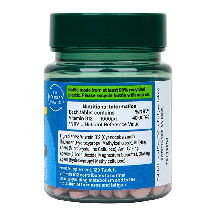 Витамин B12 (Vitamin B12) 1000ug 120 таблетки със забавено освобождаване, H&B - Feel You