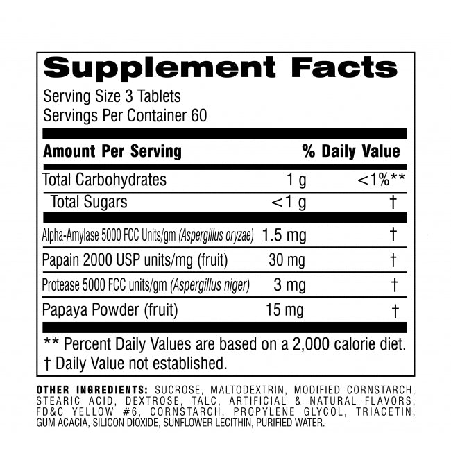 Ензимни таблетки папая за дъвчене - 180 таблетки - Feel You