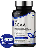 BCAA (2:1:1) с Витамини B6 & B12 - 180 Vcaps. Nutravita - Feel You