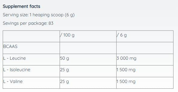 BCAA 2:1:1 Powder | Flow - 500 грама - Feel You
