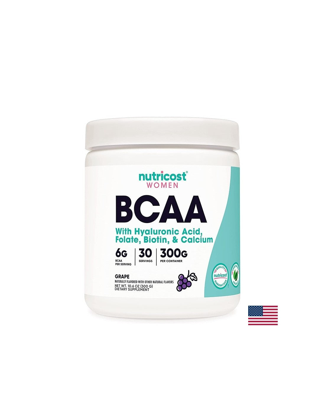 Верижно-разклонени аминокиселини за жени - BCAA - (с вкус на грозде), 300 g прах - Feel You